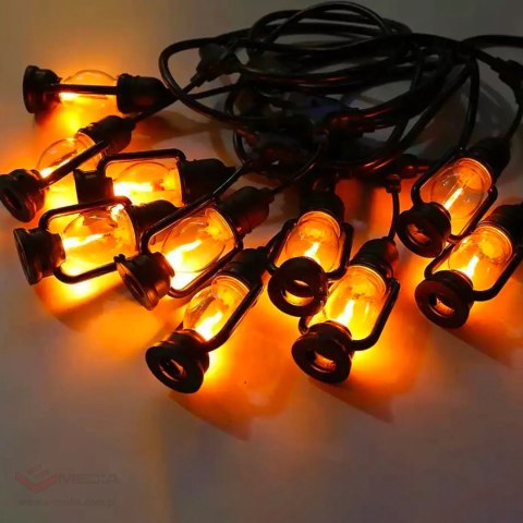 Girlanda Swietlna Lampki Dekoracyjne Led 10 szt Latarenki Ogrodowe 10cm 5m