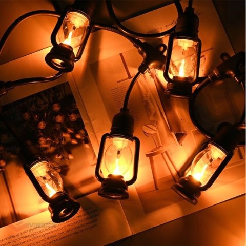 Girlanda Swietlna Lampki Dekoracyjne Led 10 szt Latarenki Ogrodowe 10cm 5m