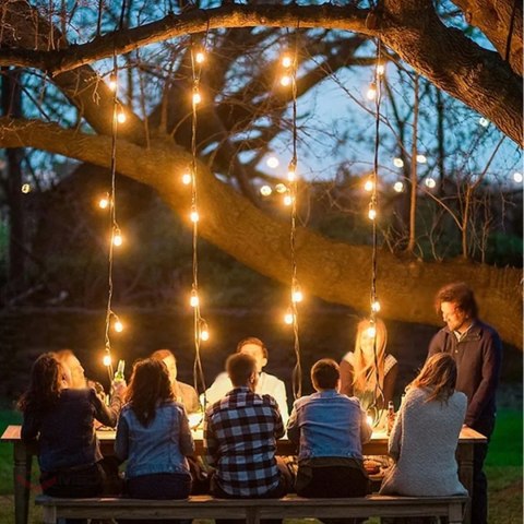 Girlanda Swietlna Lampki Dekoracyjne Led 10 szt Latarenki Ogrodowe 10cm 5m