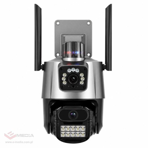 Kamera Podwójna Wifi Zewnętrzna Wewnętrzna Obrotowa Smart Detekcja Alarm IP