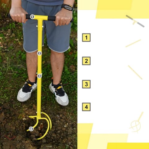 Kultywator Ręczny Spulchniacz Gleby Ogrodowy Odchwaszczacz Sadownik Aerator