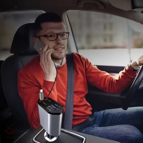 Ładowarka Samochodowa USB C IOS Przegub Zwijak 100W Szybkie Ładowanie 80 cm