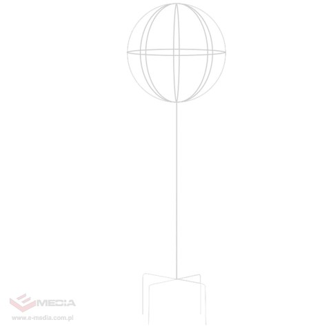 Pergola Ogrodowa Tarasowa Metalowa Podpora do Pnączy Róż Kwiatów 50x10cm biała