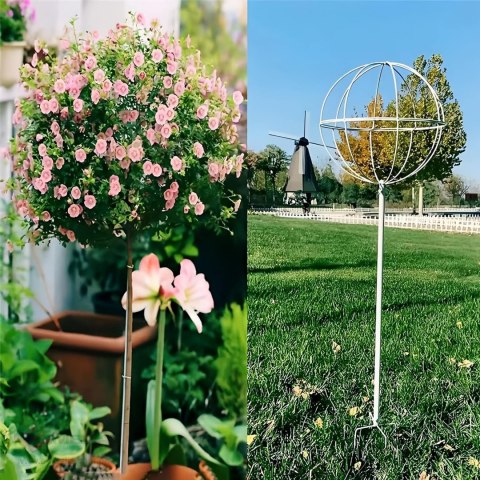 Pergola Ogrodowa Tarasowa Metalowa Podpora do Pnączy Róż Kwiatów 50x10cm biała