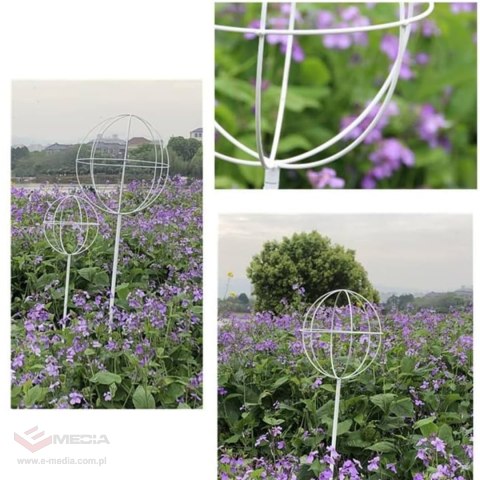 Pergola Ogrodowa Tarasowa Metalowa Podpora do Pnączy Róż Kwiatów 50x10cm biała