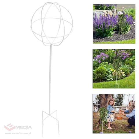 Pergola Ogrodowa Tarasowa Metalowa Podpora do Pnączy Róż Kwiatów 50x10cm biała
