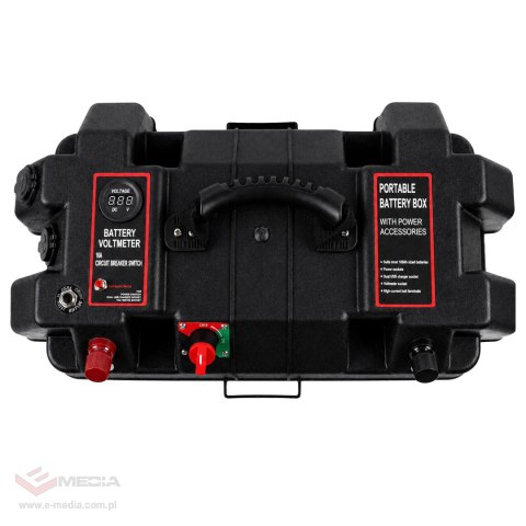 Pojemnik Skrzynka Akumulatorowa 12V Box na Akumulator z Woltomierzem 2x USB