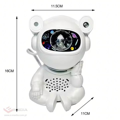 Projektor Gwiazd Astonauta Lampka Nocna Rzutnik dla Dzieci Kosmos Pilot USB