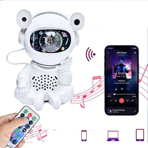 Projektor Gwiazd Astonauta Lampka Nocna Rzutnik dla Dzieci Kosmos Pilot USB