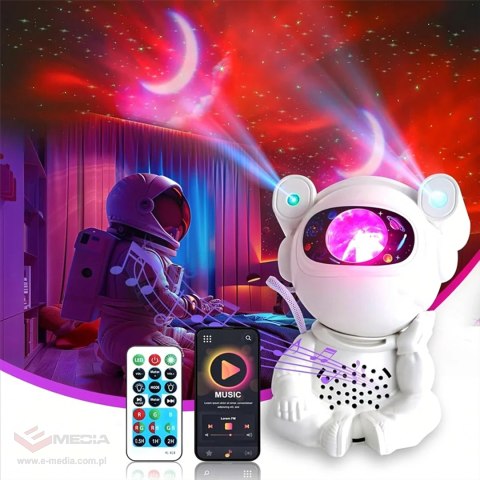Projektor Gwiazd Astonauta Lampka Nocna Rzutnik dla Dzieci Kosmos Pilot USB