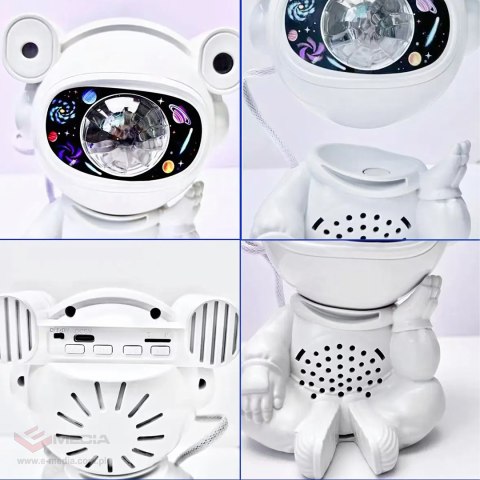 Projektor Gwiazd Astonauta Lampka Nocna Rzutnik dla Dzieci Kosmos Pilot USB