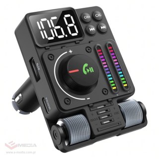 Transmiter Samochodowy Nadajnik Radio Fm Bluetooth 5.3 PD 30W Ładowarka