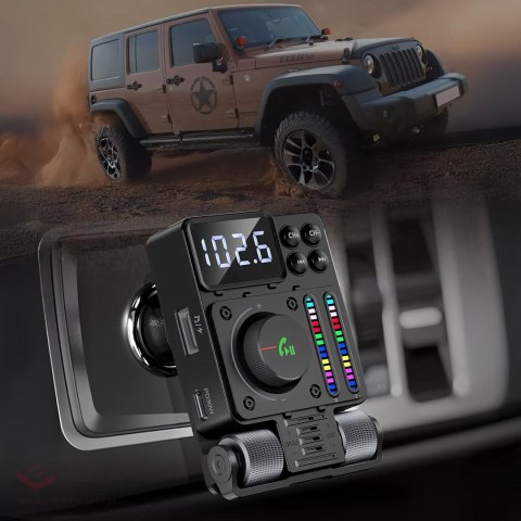 Transmiter Samochodowy Nadajnik Radio Fm Bluetooth 5.3 PD 30W Ładowarka