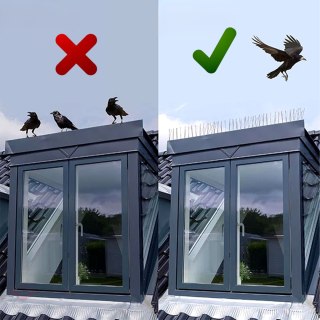 20 x Metalowe Nierdzewne Kolce na Ptaki Gołębie Wróble na Parapet Gzyms 50 cm