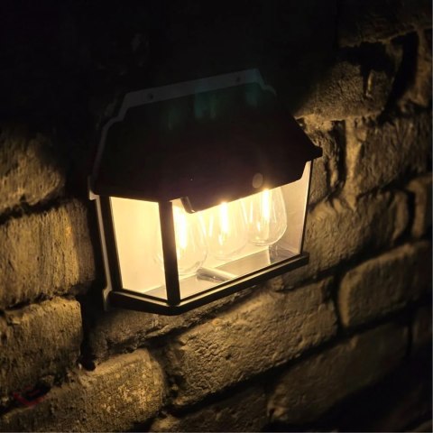 Lampa Solarna Led Potrójna Kinkiet Ogrodowy Elewacyjny z Czujnikiem Ruchu
