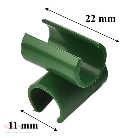 Łącznik Kątowy Krzyżowy do Mocowania Tyczek Ogrodowych 11 mm Zielony 10 szt