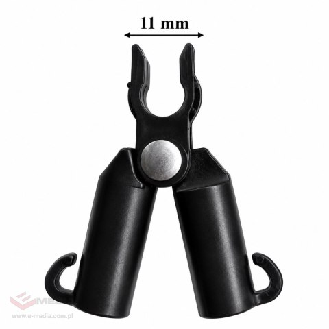 Łącznik Szczytowy Klips Trójnik Zawiasowy do Tyczek Ogrodowych 11mm 4szt