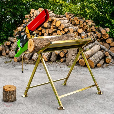 Stojak Kozioł Uchwyt Metalowy do Cięcie Drewna z Uchwytem na Piłę 88x86x71cm