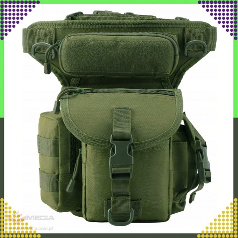 Torba Saszetka Biodrowa na Nogę Wojskowa Taktyczna Pojemna Militarna