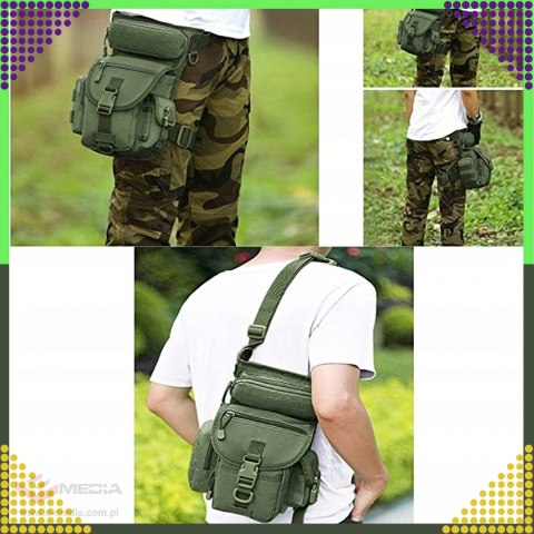 Torba Saszetka Biodrowa na Nogę Wojskowa Taktyczna Pojemna Militarna