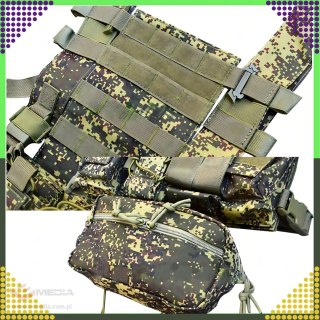 Kamizelka Taktyczna Wosjkowa Ochronna Molle Lekka Airsoft Zasobnik Asg
