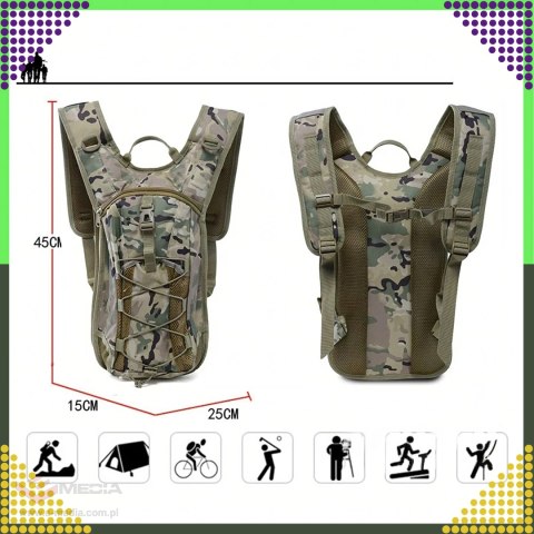 Plecak Rowerowy Górski Hydracyjny z Bukłakiem na Wodę 3L Survivalowy