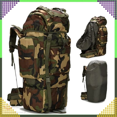 Plecak Taktyczny Wojskowy Militarny Turystyczny Survivalowy Górski Duży 65L