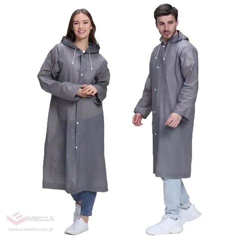 Ponczo Płaszcz Poncho Peleryna Przeciwdeszczowa z Kapturem Ryby Rower Uniwersalne Grube 140g