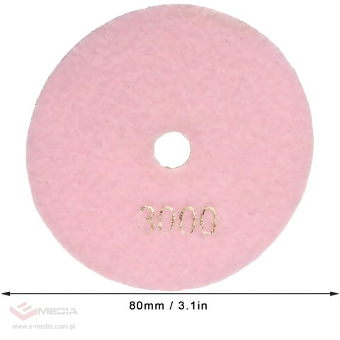 10x Tarcza Diamentowa Polerska 80mm do Szlifowania Gresu Płytek Na Rzep 3000