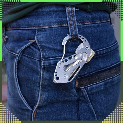 Brelok Breloczek Karabińczyk do Kluczy Wielofunkcyjny Survival Multi-Tool