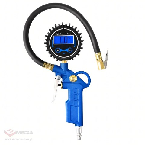 Pistolet Cyfrowy z Manometrem Elektroniczny do Pompowania Kół Opon Pompka 14Bar