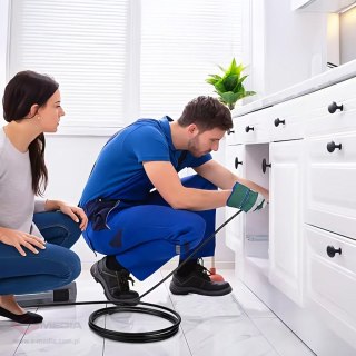 Wąż do Czyszczenia Przepychania Kanalizacji Odpływów Rur 20m Adaptery Myjek