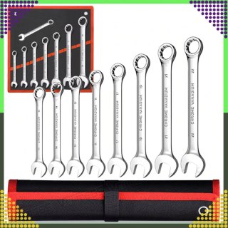 Zestaw Kluczy Płasko-Oczkowych 8 el. Klucze Płaskie Oczkowe Etui 8-22 mm