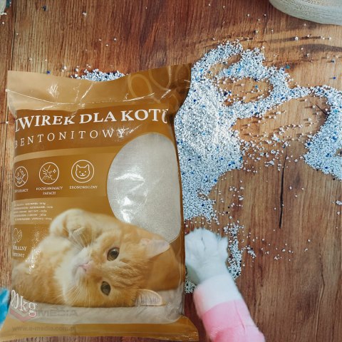 Żwirek Bentonitowy Kota Naturalny 20 kg Zbrylający Bezpyłowy Ultrachłonny