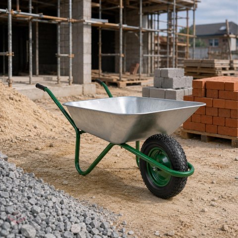 Koło do Taczki Taczek 2PR 4.80/4.00-8 z Dętką i Ośką Kompletne Gumowe Mocne