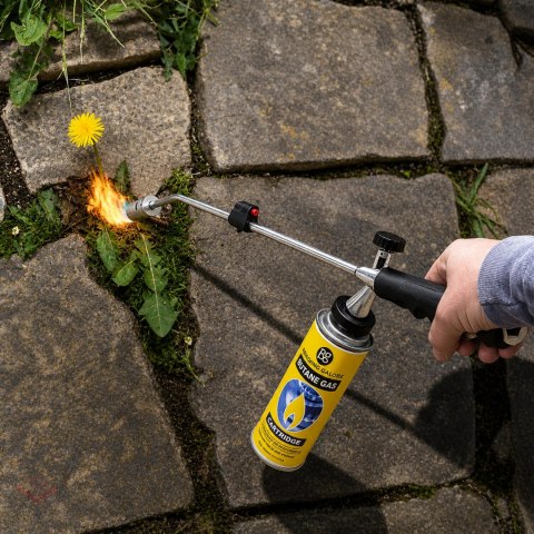Palnik Opalarka Wypalarka Gazowa Długa 80cm na Kartusz do Liści Chwastów