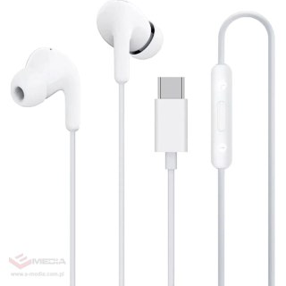 Słuchawki przewodowe Xiaomi BHR8931GL dokanałowe USB-C z pilotem - białe