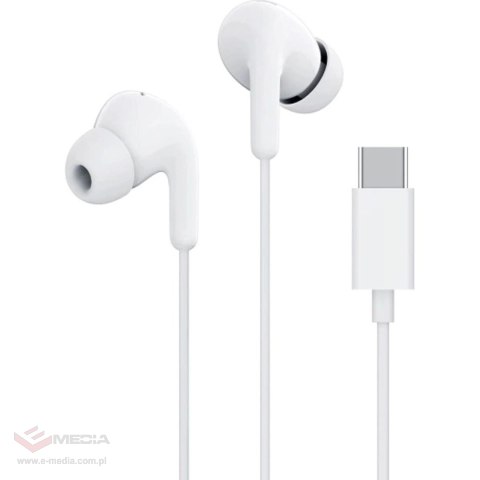 Słuchawki przewodowe Xiaomi BHR8931GL dokanałowe USB-C z pilotem - białe