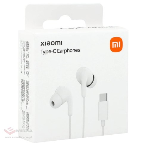 Słuchawki przewodowe Xiaomi BHR8931GL dokanałowe USB-C z pilotem - białe