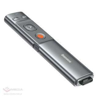 Wskaźnik laserowy Baseus Orange Dot bezprzewodowy do prezentacji - szary (bez baterii)
