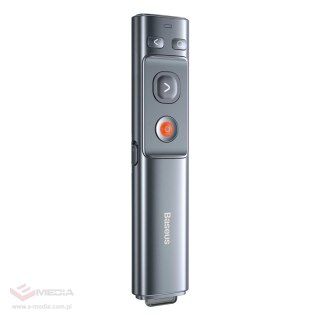 Wskaźnik laserowy Baseus Orange Dot bezprzewodowy do prezentacji - szary (bez baterii)