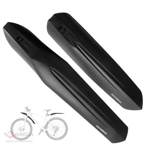 Błotniki rowerowe Rockbros FK-880 przedni i tylny do rowerów 24" - czarne