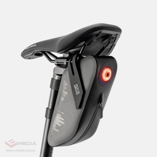 Torba rowerowa Rockbros AS-078-1 podsiodłowa z inteligentną lampką tylną 0,8 l - czarna