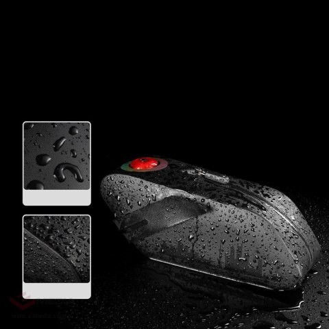 Torba rowerowa Rockbros AS-078-1 podsiodłowa z inteligentną lampką tylną 0,8 l - czarna
