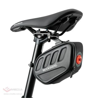Torba rowerowa Rockbros C61 podsiodłowa z inteligentną lampką tylną 0,45 l - czarna