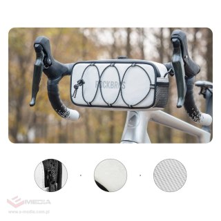 Torba rowerowa Rockbros TL001 ROAD TO SKY 1,9 l na kierownicę wodoodporna - biała