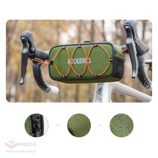 Torba rowerowa Rockbros TL001 ROAD TO SKY 1,9 l na kierownicę wodoodporna - zielona