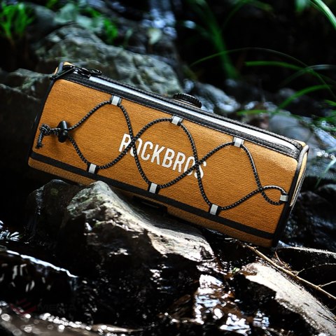 Torba rowerowa Rockbros TL002 ROAD TO SKY 1,5 l na kierownicę wodoodporna - pomarańczowa