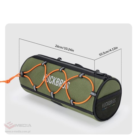 Torba rowerowa Rockbros TL002 ROAD TO SKY 1,5 l na kierownicę wodoodporna - zielona