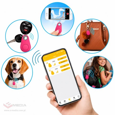Lokalizator Kluczy Bluetooth Gps Key Finder Brelok Lokalizacja Zestaw 5 szt